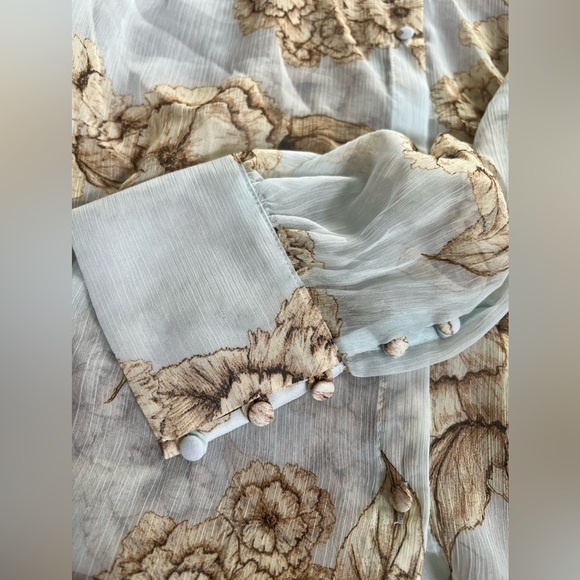 ZARA FLORAL PRINT SHIRT - Picture 5 of 6